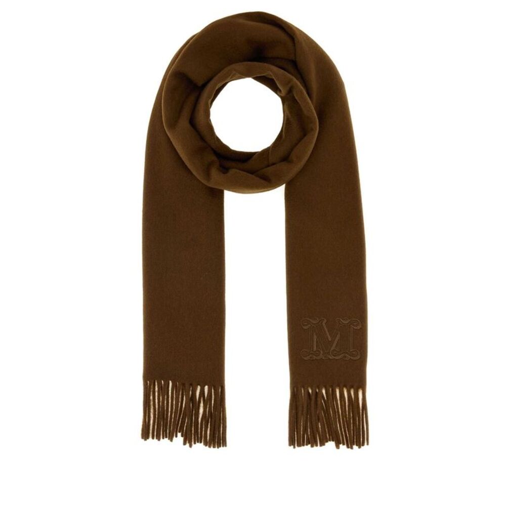 Max Mara Women Chocolate Cashmere Dalia Scarf
